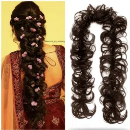 fashiontrend Women's Frill Extension For Juda Bun Maker & Ponytail, Pack Of 1 (Brown) Hair Extension-picture-21