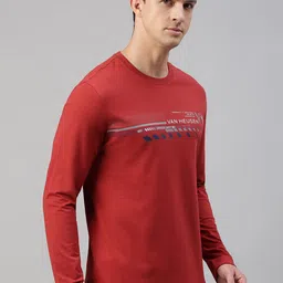 van heusen innerwear Van Heusen Typography Printed Round Neck Cotton T-Shirt image 3