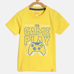 DIXCY SCOTT Boys Typography Printed Cotton T-shirt image 1