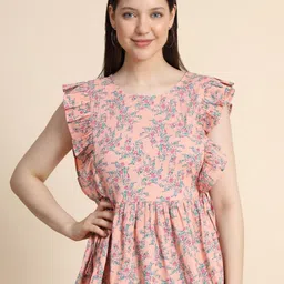 TOOCHKI Floral Print Flutter Sleeve Top-picture-46