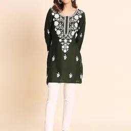 VAIRAGEE Floral Embroidered Kurtis image 3