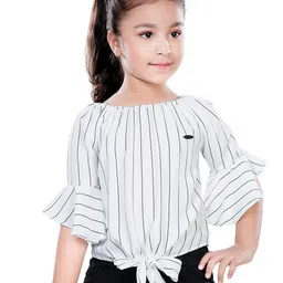 Hunny Bunny Girls White Striped Top-picture-42