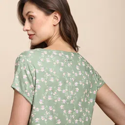 Van Heusen Floral Printed V-Neck Midi Nightdress image 3