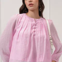 CHIC BY TOKYO TALKIES Women Puff Sleeves Pleated Top-picture-19