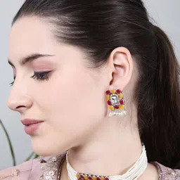 deghlam Alloy Orange Jewel Set image 3