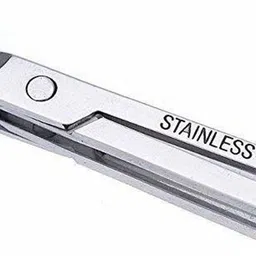 bhauvik Moustache/Beard/Eyebrow/Nose Hair Trimming Scissor (Set of 1, Silver) Scissors image 5