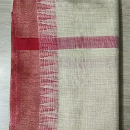 hut Khadi Cotton Solid Red Women Dupatta image 5