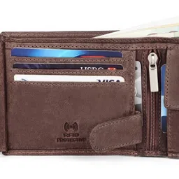 wildhorn Men Casual Red Genuine Leather RFID Wallet image 5