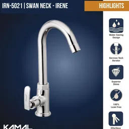 kamal Deck Mounted Pillar Cock - Irene (Irn-5021) Spout Faucet image 2