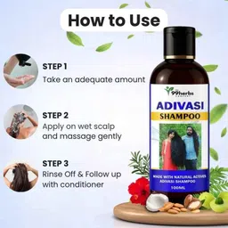 the 99 herbs company Adivasi Shampoo 100ml – Pack of 3 | Hair Growth & Hair Fall Control image 3