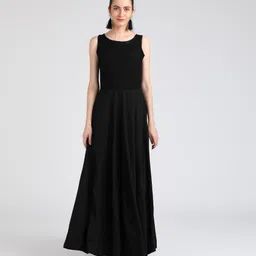 Women Maxi Black Full Length Dress-image-65