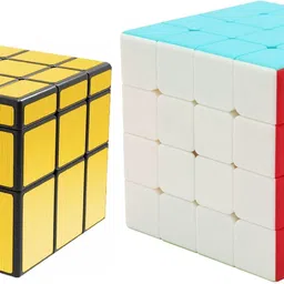 d eternal Stickerless Cube Set of 4x4 & Stickered Gold Mirror Puzzle Cubes Combo Toys Game-picture-15