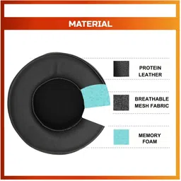 Crysendo 70mm Extra Thick Leather Cushions V2.0 | 2cm Thick Replacement Headphone Ear Pads | Compatible with Uproar Headphones Cushion ONLY | Protein Leather Cushion Replacement Headset Ear (V2.0) Over The Ear Headphone Cushion image 3