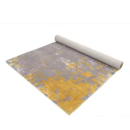 joyrugs by littlelooms Buy Grey Wool and Viscose Abstract 5 x 7 Feet Hand Tufted Carpet image 4