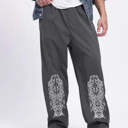 glitchez Men Relaxed Black Polyester Trousers-picture-20