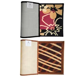 Multicolor Abstract Nylon 14x22 Inches AntiSkid 2 Door Mats By Athom Living image 3
