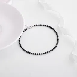 giva 925 Silver Swaying Shadows Black Beads Anklet|Lifetime Plating|6 Month Warranty Sterling Silver Toe Anklet-picture-39