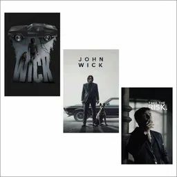 loveydoveystore JOHN WICK SET OF 3 POSTER UNFRAME HIGH QUALITY (8x12 inch, Unframed) | HD Print | Room & Office Wall Art | Anime Home Decor for Boys & Girls Photographic Paper image 2