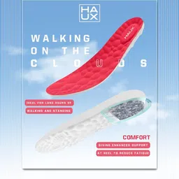 haux PU Insole Red-7 PU Arch Sports, Orthotic Shoe Insole image 3