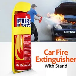 huayue Fire Stop Car Fire Extinguisher with Stand (Multicolour) Fire Extinguisher Mount image 5