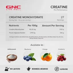 gnc Pro Performance Creatine Monohydrate (100gms) Creatine image 4