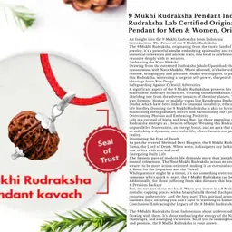 urbanzebra 100%Original Nine Face Rudraksha (9 Mukhi Rudraksh) Lab Certified For Unisex Gold-plated Brass, Wood Locket Set image 4