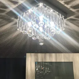 discount4product D4p Crystal Chandeliers Lighting LED Ceiling Light Pendant Light, 35cm Width Chandelier Ceiling Lamp-picture-44