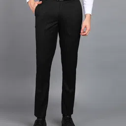 provogue Men Slim Fit Black Lycra Blend Trousers-picture-26