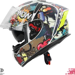 ignyte IGN-4 Subway Surfer ISI/DOT Certified Double Visor Full Face Graphic Helmet Motorbike Helmet image 3