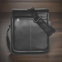 jairaj Black Men Sling Bag Men Sling Bag extra large image 1