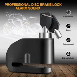 qiisx Disc Alarm Lock Motorcycle Alarm Lock 110db Heavy Duty for Royal Enfield Classic 350 Signals Disc Lock image 2