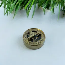 brass enclave Personalized Sundial Drum Compass – Custom Engraved Brass Compass | Unique Gift Compass image 4