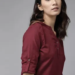 bhiterwal Casual Regular Sleeves Solid Women Multicolor Top image 3