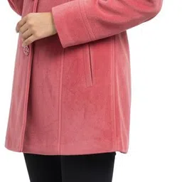 snug IMPORTED VELVET Solid Coat For Women-picture-25