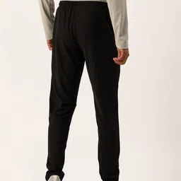 sports 52 wear Men Solid Black Track Pants image 3