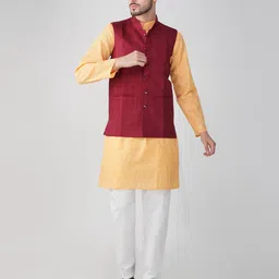 vastraa fusion Solid Men Waistcoat image 2