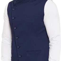 hypernation Solid Men Waistcoat image 3
