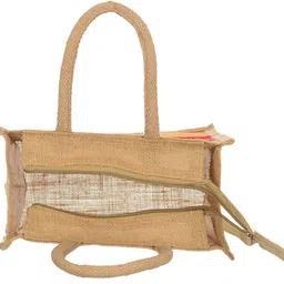 sainik's 6 Colour Medium Size Jute Bags Eco Friendly Code FK-12 Pack of 2 Units Pack of 2 Grocery Bags image 5