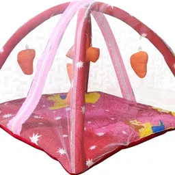 lakshya craft Baby Play Gym Wih Mosquito Net ( pink Princess Print ) Sleeping Bag-picture-14