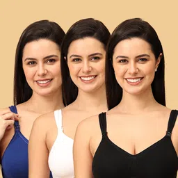 the mom store Pack of 3 Women Maternity/Nursing Non Padded Bra-picture-16