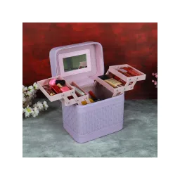 NFI Essentials Cosmetic Storage Makeup Bag for Womens Train Case Travel Pouch Organizer Trousseau image 1