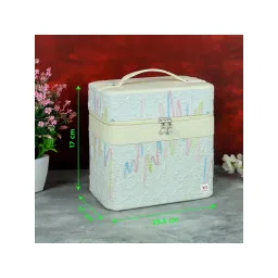 NFI Essentials Cosmetic Storage Makeup Bag for Womens Train Case Travel Pouch Organizer Trousseau image 4