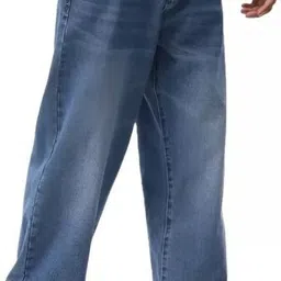 rend Men Loose Fit Mid Rise Dark Blue Jeans image 4