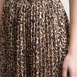 deklook Women Animal Print Pleated Multicolor Skirt image 4
