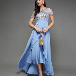 miss chase Women Layered Multicolor Midi/Calf Length Dress image 2