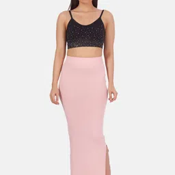 Studio Shringaar High Rise Side Slit Stretchable Cotton Lycra Saree Shapewear image 5