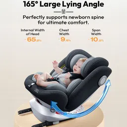 staranddaisy 360° Free Rotation Car Seat with ISO Fix, Multi Level Height Adjustment Baby Car Seat image 3