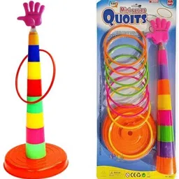 hk toys 2 in 1 Ring Toss Game | Shape Sorter Color Recognition Aim and Strike Game-picture-39