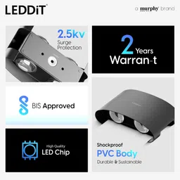 leddit Swing Arm Wall Light Wall Lamp With Bulb image 2
