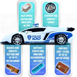 magic moments Sleek Police Supercar Toy with Flashing Lights StylishvDesign | Push Go Action image 3